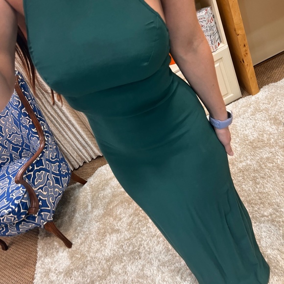 NWT The Reformation Felippa emerald green halter dress - Picture 11 of 12